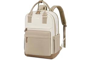 LOVEVOOK Mochila Portatil Mujer, 15.6 Pulgadas Mochila Escolar Adolescente Impermeable Mochila Viaje Trabajo Grande, Mochila Ordenador Instituto Universidad Antirrobo, Laptop Backpack Oficina Kaki