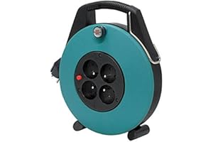 Brennenstuhl Enrouleur de câble domestique Confort-Line 10m, Fabrication Française 1102781 Vert
