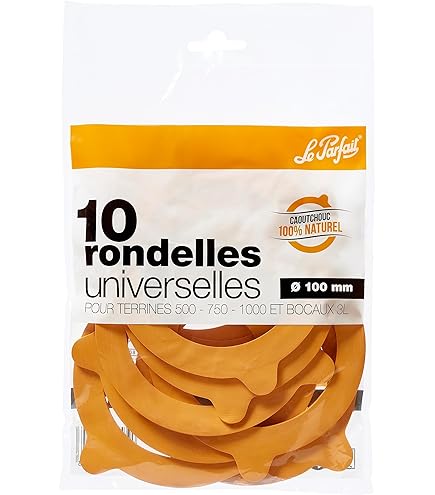 Guarnizioni Per Barattoli Le Parfait - Rondelle In Plastica Arancione Con 2 Orecchie, Diametro 85 Mm, Confezione Da 10 - Foto 13