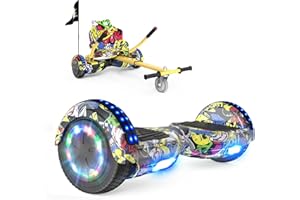 ‎RCB RCB Hoverboards mit Sitz Hoverkart komplett für Kinder, Skateboard mit Set, Hoverboards mit LED Lichtern und Bluetooth, Geschenk für Kinder