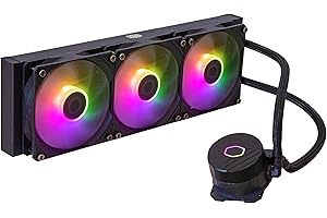 Cooler Master MasterLiquid 360L Core ARGB (2023) Watercooler pour Processeur - Pompe à Double Chambre Gen S, Radiateur & Ventilateurs ARGB 120mm Supérieurs, Brackets LGA 1700 & AM5 - Noir
