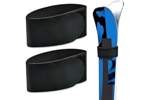 CHONGQILAO Correas de Esquí Correa Ajustable, Ski Straps, Correas Sujeción Esquí con Almohadillas Protectoras de EVA, Cinta de Sujeción para Esquí, Correa Esquí y Bastones para Transporte