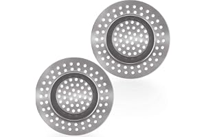 Tepengdie Stainless Steel Kitchen Sink Strainer Plug, Standard Strainer Drain Protector for Bathroom/Kitchen, Hair Catcher for Bathtub/Shower 3 inches 7.5 cm by Tomario 2 Pcs