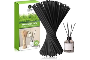 QULLMARTLE 100 Piezas Palos Difusores de Palos Ambientador,Varillas difusoras de Esencial de habitación para Fragancia de Aroma,Reemplazo De Varillas Difusoras,para El Hogar Oficina Dormitorio (Negro)
