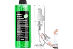 250 ml Grönt Tvål Tattoo Rengöringssats, Unihuby Clean Tattoo Tvål med Skumflaska 200 ml för Tattoos Tillbehör Piercing Rengöring