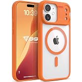 Babilden iPhone 17 İ&ccedil;in Mat Şeffaf MSafe Destekli Premium Koruyucu Kılıf Darbe Emici Silikon Kenarlı Kamera Korumalı Turuncu
