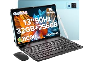 DOOGEE U13 Android 16 Tablet 13 Pulgadas con Teclado, 11000mAh/32GB RAM+256GB ROM/2TB Tablet con Lápiz, Octa Core T7200 Tablets Gaming, Gemini AI/Widevine L1/13MP+5MP/5G WiFi/Face ID/GPS Tableta niños