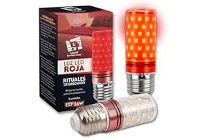 Loocid BUY FROM HOME Luz Roja Nocturna Melatonina Pack 2 Bombillas LED Rojas 16W Rosca E27 – Tecnología Flicker Free + 0% Luz Azul – Terapia para Dormir y Relajación - Mejora tu Ritmo Circadiano.