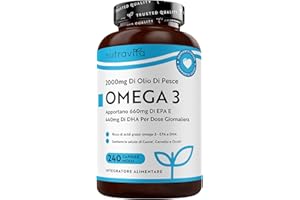 Nutravita Omega 3 2000mg con 660mg EPA e 440mg DHA, 240 Omega 3 Capsule per 4 Mesi di Fornitura, Integratori per Donne e Uomini, Integratore Omega 3 con Olio di Pesce Fish Oil