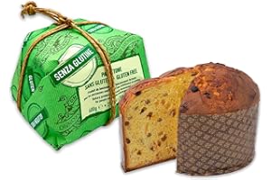 Chiostro di Saronno Panettone Artigianale Classico Senza Glutine 600 g, Panettone a Lenta Lievitazione, Panettone Tradizionale con Scorze d'Arancia e Cedro Canditi e Uvetta, Incartato a Mano