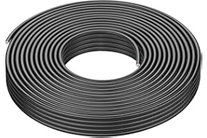 Solar Panel Extension Cable iGreely 10 Gauge Solar Panel Wire 30m Black 10AWG (6mm²) Tinned Copper PV Wire Waterproof Cable for Solar Panel Controller Boat Automotive RV Outdoor