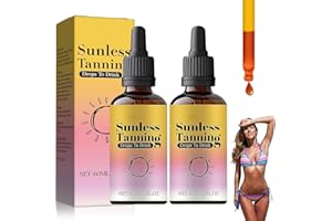 PIPIHOME Sunless Tanning Drops, 2PCS Gotas Autobronceadoras Sin Sol, Gotas Bronceadoras Orales, Potencian La Melanina De Forma Natural, Realzan El Tono Natural