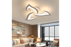 Comely nowoczesny żyrandol sufitowy LED, lampa sufitowa LED 58 cm 36 W, nowoczesna akrylowa lampa sufitowa,ciepłe białe światło 3000 K, biała
