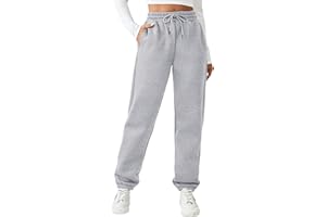 PINSPARK Damen Jogginghose Lang Sporthose Baumwolle Traininghose Fitness High Waist Freizeithose Lockere Sweatpants mit elastischem Bund und Taschen