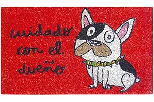 Laroom Felpudo, Yute, Rojo, 40x70cm