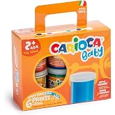 Carioca Bebek Yıkanabilir Parmak Boyası, 6 Renk x 80 gr