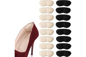 Sibba 8 Paia di Impugnature per Tallone Aggiungono Volume Extra Indietro Solette per Scarpe Allentate Fodere Scarpe Anti Blister Riempitivi Troppo Grandi Cura dei Piedi Inserti Tallone Donne e Uomini