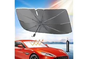 Sxiio Parapluie Pare-Soleil Pliable pour Pare-Brise Avan de Voiture - Matériau réfléchissant 99 de Protection Solaire - Universel