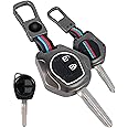 Coll of Fest Metal Silicon Key Cover Compatible with Maruti Suzuki S-Presso,Swift,SX4,DZire,Ignis,Alto,Vitara Brezza,Celerio,Ertiga,Ciaz,SCross,Baleno,Ritz 2 Button Key Visible in Low-Light Condition