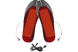 AUELEK Solette Riscaldate, Scaldapiedi, Solette Termiche, Solette Riscaldate Ricaricabili, per Donne e Uomini, Soletta Scaldapiedi Impermeabile Riscaldata, Soletta Tagliabile, Lavabile