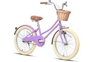 Glerc Girls Bike with Basket for 2-12 Years Old Kids, 12 14 16 20 Inch with Bell and Stabilisers, Multiple Colors