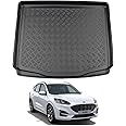 Nomad Boot Liner Compatible with Ford Kuga 2020+ Recyclable Plastic (PE) Tailored Fit Car Floor Mat Protector Guard Tray Black Custom Fitted Accessory Dog Friendly Waterproof with Raised Edges
