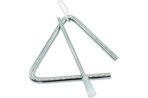 GICO Kinder Triangel aus Metall klein 10 x 10 cm mit Klöppel Schlaginstrument - 3869