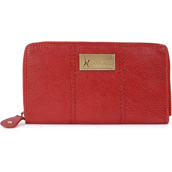 Portafoglio Donna Catwalk Collection In Vera Pelle - Protezione RFID, Blu, Confezione Regalo - Foto 5