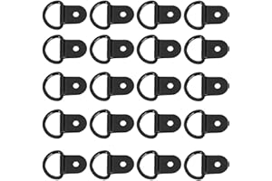 YEELIV 20 PCS Anneau Arrimage en D, Anneaux d’Arrimage en INOX pour Voiture, Tente, Bateau, Maison, Remorques, Camping, Accessoire Remorque, Aménagement Utilitaire, Accessoires Van Aménagé, Noir, 36 x 25 mm