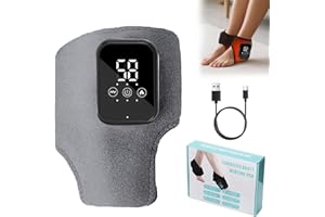 OMUIETIO Foot Massager,Triple Therapy Feet Massager,Electric Foot Massagers with 3-Level Heat & Massage Adjustable,2000mAH,Smart Timing,Large Touch Screen,Ankle Massage,Gift for Parents (Grey)