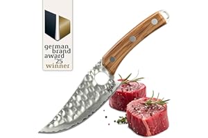 kjøk Cuchillo de chef damasco Premium de 67 capas, núcleo de acero japonés AUS-10, dureza 62 ± 2 HRC, hoja damasquinada con orificio, mango de madera de olivo – cuchillo de cocina afilado