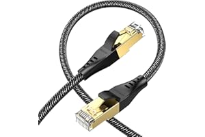MOGOOD Cavo Ethernet Cat 8 2 Metri, Cavo LAN Gigabit RJ45 a Bassa Latenza, Cavo Ethernet 40Gbps 2000MHz Retrocompatibile con Cat 7/6/5, Adatto per PC, Laptop, Router WIFI