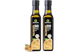 ‎KRÄUTERLAND N A T U R - Ö L M Ü H L E Kräuterland Bio Walnussöl 2X250ml (500ml), Bio Walnusskern, kaltgepresst, naturrein ohne Zusatzstoffe, Vegan & GVO-frei, Premium Qualität