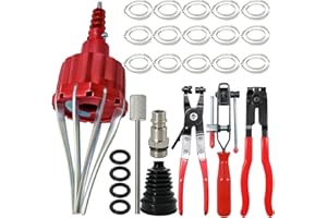 RUIZHI Achsmanschetten Spreizer mit 15pcs Universal Achsmanschetten Schellen, Manschetten Zange, Druckluft Achsmanschettenspreizer 20-120 mm, Silikon CV Boot Konstante (Set 1)