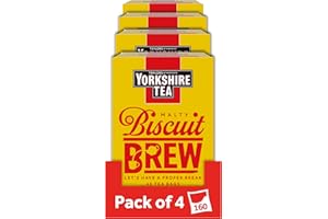 Yorkshire Tea Biscuit Brew Flavoured Tea Bags, 4 Boxes of 40 Tea Bags (Total 160 Bags)