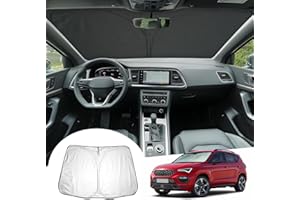 GAFAT Seat Ateca FR Facelift/Cuprα Ateca 2017-2024 2025 Parasol para Parabrisas Interior, Ateca 2024 Parasoles Lunas Delanteras Protección, Enfriamiento, Protección UV, Seat Ateca Accesorios