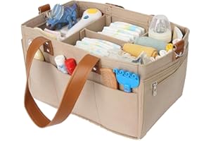 Kaxenig Panier De Rangement Pour Bébé, Organisateur De Couches Avec Compartiment Amovible - Pour Chambre, Crèche, Voyage En Voiture