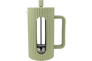 Café Olé Ciao 8 Cup Cafetière, Stainless Steel Gauze, French Press, Green