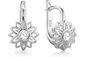 butterfly Filles Boucles D'oreilles Argent Sterling 925 Clair Vrais Swarovski Elements Fleur Emballage Durable Cadeau de Confirmation