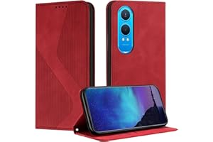 Fatcatparadise Flip Funda de Cuero para OnePlus Nord CE4 Lite 5G Premium Flip a Prueba de choques Funda de Cuero, Flip Libro de pie Funda de Cuero para OnePlus Nord CE4 Lite 5G (Rojo)