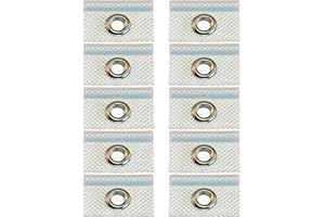 Etomvoop Lot de 10 œillets de fixation pour auvent de 8 mm pour rail de caravane - Blanc