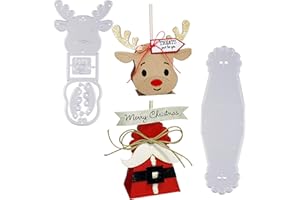 UFLF Fustelle Natale Scatole Cutting Dies per Biglietto d'Auguri Inviti Scrapbooking Fai da Te