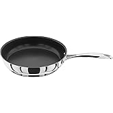 Stellar Profile Non-Stick Frying Pan Skillet, Large 26cm, Polished Stainless Steel, Teflon, Induction Ready, Oven & Dishwashe