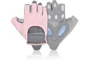 CYZBL Damskie rękawiczki fitness, antypoślizgowe, silikonowe, sportowe, z ochroną dłoni, rękawice treningowe do podnoszenia ciężarów, różowe