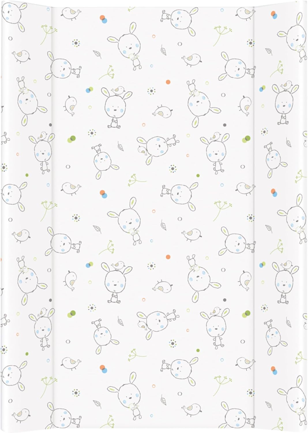 Soft Base Newborn Baby Changing Unit Mat with Raised Edges 50x70 cm (Bunnies)