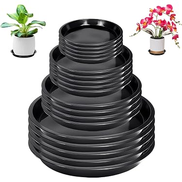 WAYNHUI Pflanzentropfschalen 5 Stück, 39,9x15 Cm – Rechteckige Untersetzer Für Drinnen & Draußen