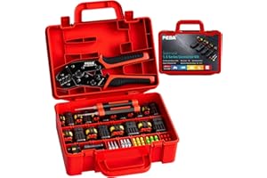 PEBA Connettori Elettrici Impermeabili per Auto, Kit di Connettori per Cavi Elettrici Automobilistici 1/2/3/4 pin Connettori Maschio e Femmina con Strumento di Crimpatura a Cricchetto, Estrazione Pin