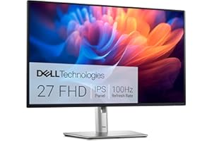 ‎DELL Dell P2725H 27 Zoll Full HD (1920x1080) Monitor, 100Hz, IPS, 5ms, 99% sRGB, USB-C, DisplayPort, HDMI, VGA, 4X USB, 3 Jahre Garantie, Schwarz