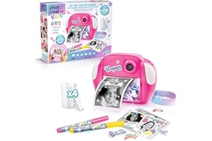 Canal Toys - Photo Creator - Appareil Photo à Impression Instantannée Rose pour Enfants de 4 Ans+ - Selfie & Caméra Vidéo - Impression sans Encre sur Papier Thermique - Idée Cadeau - CLK 013