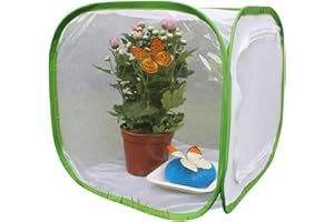 ALEOHALTER Insekten- und Schmetterlings-Habitat-Käfig, zusammenklappbarer Insektenkäfig, Netz, Pflanzen-Gewächshaus, Zelt, Terrarium mit Reißverschluss, für Kinder (Größe S)